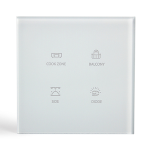 Nhà máy thông minh biệt thự/khách sạn/căn hộ sử dụng 12V-24V DC Trắng Tempered Glass RS485 modbus tường cảm ứng chuyển đổi - Product Image 3