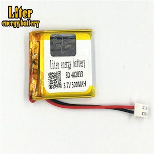 Plug 2.5-2 P 3.7 V 482833 500 mah lipo battery Rechargeable solar li ion polymer lithium battery with PCM - Product Image 2
