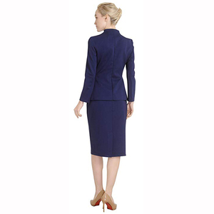 Conjunto de dos piezas de falda <span class=keywords><strong>azul</strong></span> cielo <span class=keywords><strong>para</strong></span> <span class=keywords><strong>mujer</strong></span>, <span class=keywords><strong>traje</strong></span> de negocios, elegante, Formal, adelgazante, diseño aerodinámico - Product Image 3