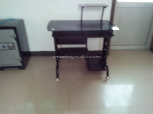 Modern <strong>Black</strong> Metal Office <strong>Computer</strong> <strong>Desk</strong> - Product Image 3