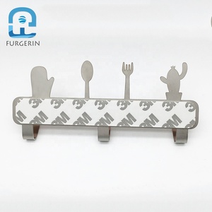 Self Adhesive Wall Hooks Bathroom <strong>Door</strong> Metal Hooks Rack Stainless <strong>Hangers</strong> - Product Image 3