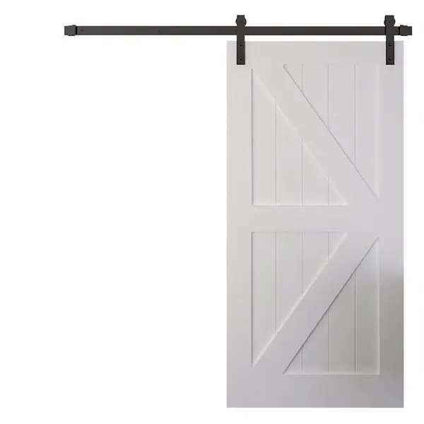 Kết Cấu Lắp Ráp PVC Kết Thúc MDF Cửa Trượt Barn Door Phần Cứng Kit Cửa Phòng Tắm Bán Nhà Máy