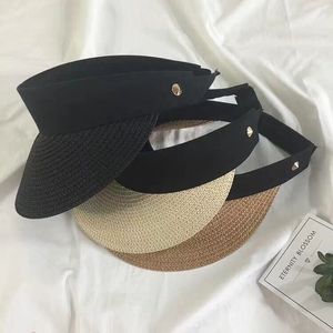 Beach Fashion Custom Sun Visor Cap <strong>Summer</strong> Women <strong>Lady</strong> Straw Visor <strong>Hat</strong> - Product Image 3