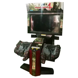 Hotselling Rumah Mati 4 Yang Dioperasikan dengan Koin Arcade Gun Shooting Video Simulator Permainan Mesin untuk Dijual
