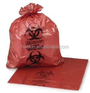 무거운 의무 2mil 두께 PE <span class=keywords><strong>biohazard</strong></span> 폐기물 가방 위험한 처리 가방