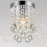 1 lámpara de araña de cristal ligero, lámpara pequeña de brillo de cristal transparente para pasillo, escalera, pasillo, porche, luz MD3038