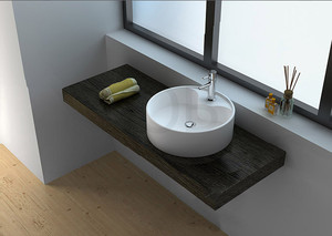 Villa <span class=keywords><strong>muebles</strong></span> de baño de piedra artificial lavabo del baño - Product Image 2