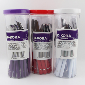 אירופה עיצובים מחמיאים נירוסטה סטים עם תיבת חיות מחמד פלסטיק 16 יחידות להגדיר מדיח כלים בטוח עבור 4 אנשים - Product Image 2