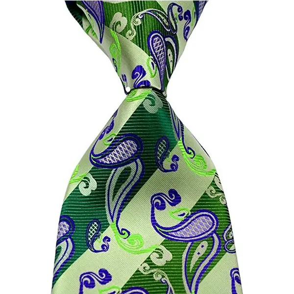 Dyed printed fashion employee custom logo print on black bottom woven silk tie