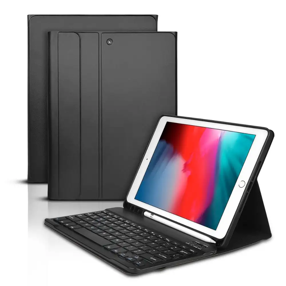 Keyboard with ipad case 9.7 tablet case for ipad with pencil slot
