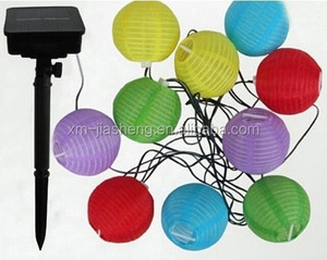 Guirlande lumineuse solaire <span class=keywords><strong>Lampion</strong></span> en tissu imperméable 10LED pour jardin, paysage, cour et mariage. - Product Image 2