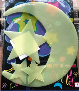 Estrellas y Lunas Brillantes/Pegatinas de Pared Removibles que Brillan en la Oscuridad para Decoración de Habitaciones de Bebés, Regalos Románticos Aptos para Todas las Festividades - Product Image 2