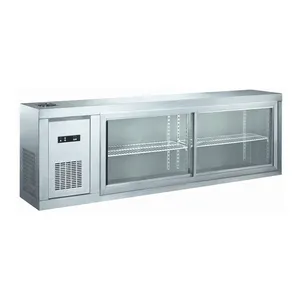 Equipo de refrigeración para restaurante, 1,2 m, refrigeración estática, pantalla de cristal para Sushi, armario refrigerador
