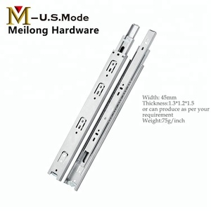 Meilong Phần Cứng <span class=keywords><strong>75G</strong></span> Chất Lượng Cao Tủ Bếp Phần Cứng Cầu Vồng Mạ 45Mm Ngăn Kéo Slide Đường Sắt Với Thượng Hải Chất Liệu - Product Image 2