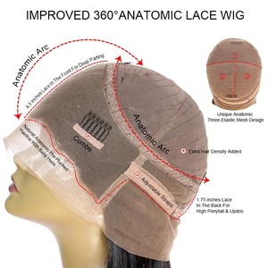 12A grado cutícula alineada pelo virginal brasileño Sexy rizos naturales 360 peluca Frontal de encaje rizado pelucas de cabello humano para las mujeres negras - Product Image 6