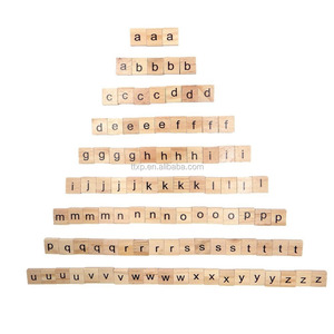 A-Z de madera para niños, azulejos con letras