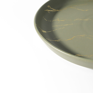 Ensemble de vaisselle en porcelaine verte design <span class=keywords><strong>poisson</strong></span> mat de style traditionnel de luxe écologique comprenant un plateau de chargement pour le café - Product Image 5