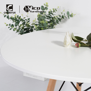 Bán Buôn Thiết Kế Hiện Đại Phòng Khách Mdf Vòng Bằng Gỗ Cà Phê Ấm Trà Với Chân Gỗ - Product Image 4