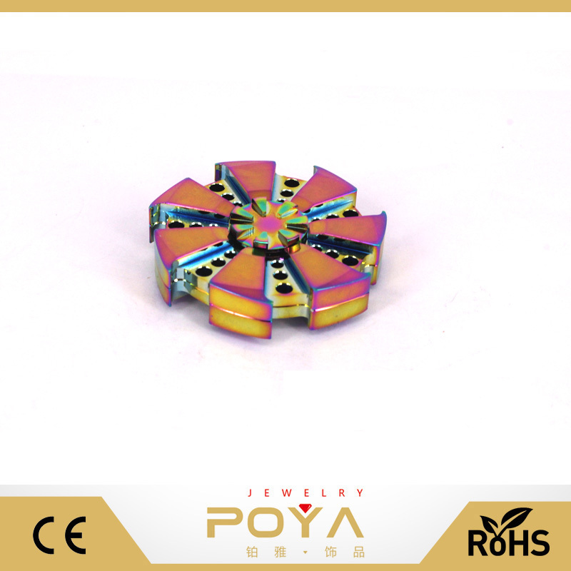 Сплав цинка Руку Радуга Spinner Непоседа EDC СДВГ Фокус Игрушка Ультра Прочная Высокая Скорость