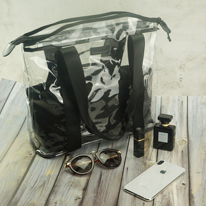 2019 de moda de las mujeres, <span class=keywords><strong>dos</strong></span> en uno de PVC transparente bolsa de bebé bolsa de momia verano alta calidad bolsa de playa - Product Image 2
