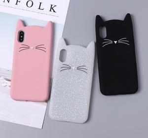 3D Cassa Del Telefono Del <span class=keywords><strong>Silicone</strong></span> Del Fumetto Per il <span class=keywords><strong>iPhone</strong></span> 8 8 Più di 6 6S <span class=keywords><strong>5S</strong></span> SE X XS Max Gatto molle Del Telefono Della Copertura Della Cassa Coque Fundas - Product Image 2