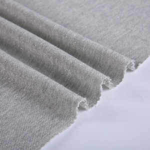 Commercio all'ingrosso grigio <span class=keywords><strong>loop</strong></span> lurex 60% poliestere 40% cotone french terry tessuto in pile per indumento tessuto di cotone terri - Product Image 5