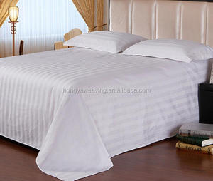 40 S * 40 S 240 T 50% poliéster 50% algodón 3 cm raya hoja plana sábana de hotel para hotel y vivienda usada - Product Image 1
