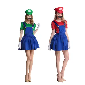 YWSPCE-489 süper Mario bayan elbise Cosplay kostüm cadılar bayramı partisi elbise