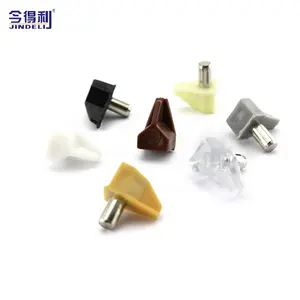 furniture fittings 5mm furniture cabinet glass screw plastic shelf bracket invisible cabinet shelf support for sale