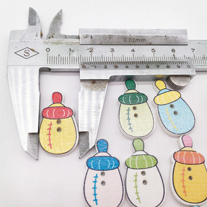 2 lỗ 100PC nút gỗ tự làm phim hoạt hình nhỏ điều dưỡng chai mô hình môi trường sơn nút - Product Image 3