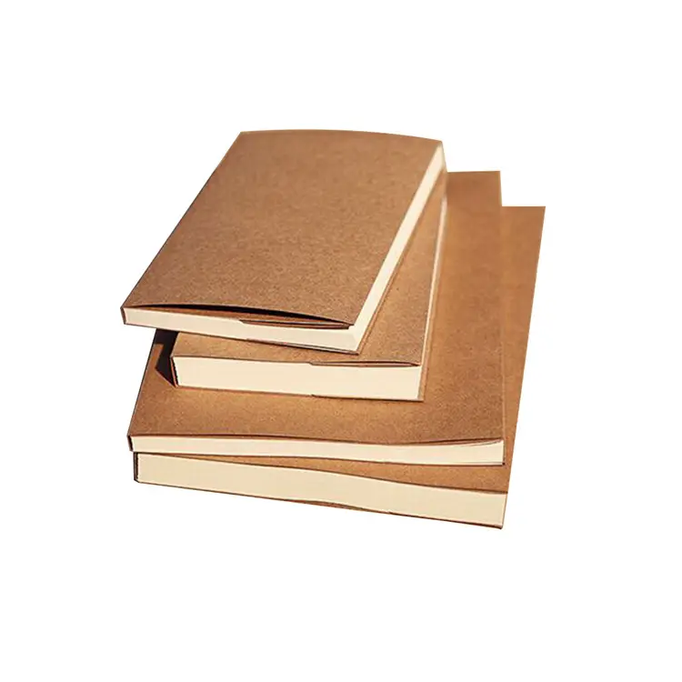 Cuaderno A5 de 32K con tapa de papel Kraft, cuaderno de bocetos con páginas en blanco