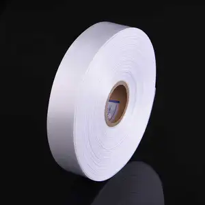 Slit Edge Blank Satin Ribbon Roll for Clothing Garment Wash Care Label Material