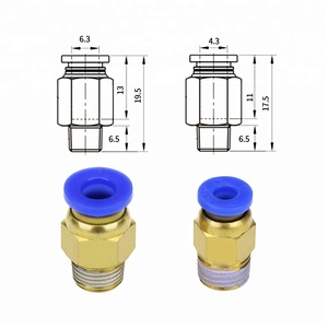 PC4-01ดันทรงนิวเมติกขนาด1.75มม. PC6-01 3.0มม. สำหรับเครื่องพิมพ์3D V5ตัวเชื่อมต่อหัว J-HEAD แบบระยะไกล - Product Image 6