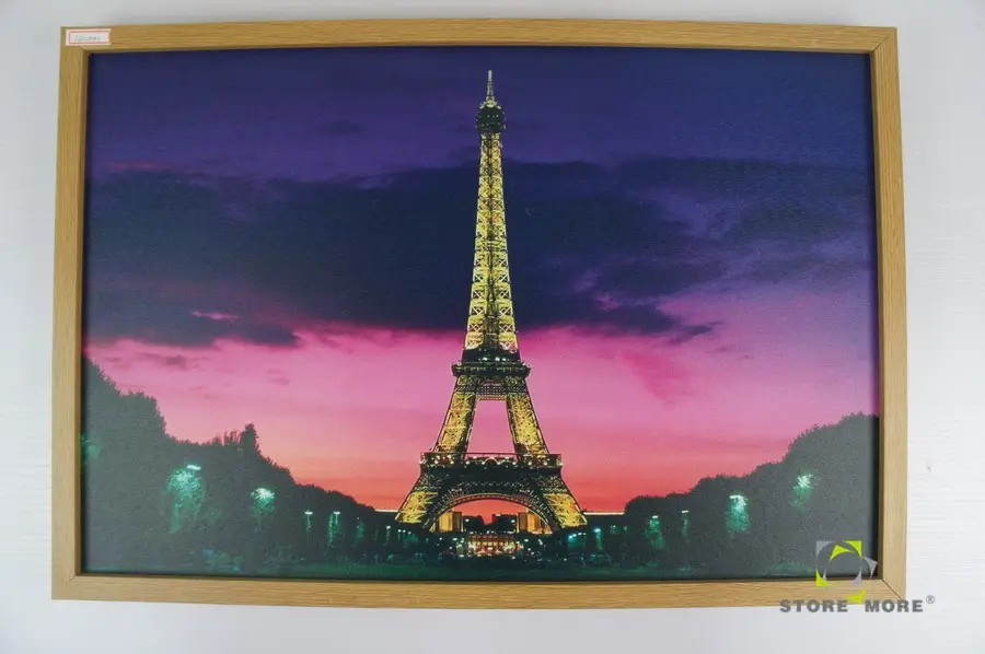 Famosa torre Eiffel LED lona moldura