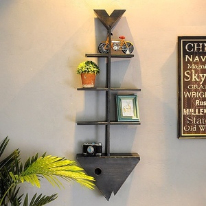 Mensola da Parete Vintage a Forma di <span class=keywords><strong>Testa</strong></span> di Pesce in Ferro Nero, Portaoggetti Decorativo in Metallo per Casa - Product Image 4