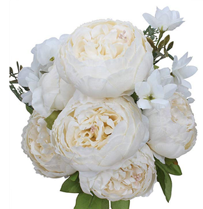 Buquê de flores artificiais vintage, 13 cabeças, peônia de seda para decoração de casa - Product Image 3