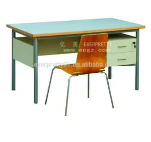 シンプルなデザインの学校用家具シングルティーチャーデスクと椅子