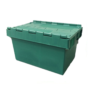 Wholesale <strong>Plastic</strong> Moving Container Attached Lid Industrial Moving <strong>Totes</strong> - Product Image 1