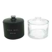 HAODEXIN 3oz roseaux diffuseurs bouteilles bâtons de rotin vides 100ml bouteilles de parfum en verre rond logo personnalisé impression manches en cuir