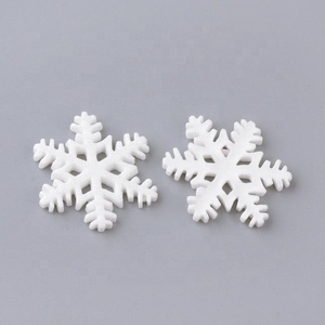 Flache Rückseite Harz Cabochon Weihnachten weiße Schneeflocke DIY Flatback Versch önerung Zubehör Scrap booking Dekoration Handwerk