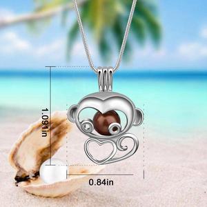 Merryshine, новые ювелирные изделия с животными, дизайн обезьяны, ожерелье, жемчужное ожерелье, оптовая продажа, жемчуг 8 мм - Product Image 3