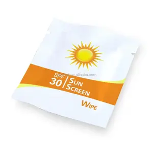 can be customized printing SPF 30 sunscreen wet wipe