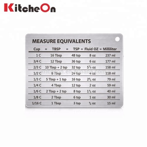 In Acciaio Inox Frigorifero Frigorifero Magnetico Misura Tabella di Conversione - Product Image 1
