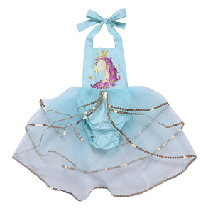 Groothandel Baby Meisjes Nieuw Design Mode Goud Eenhoorn Romper Verjaardagsfeestje Mooie Prinses Tutu Romper - Product Image 3