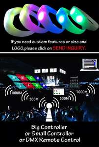 Blink Armband Programmierbare Fernbedienung Gesteuert LED Avicii Glow In The Dark Silikon Armband - Product Image 5