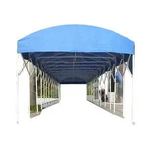 tent outdoor waterdichte carport Suppliers-Draagbare Carport Of Opslag Gebruikt Waterdichte Intrekbare Tent Met Wielen