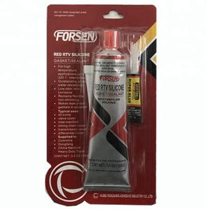 مانع تسرب سيليكون RTV مقاوم للحرارة بسعر رخيص، حمضي محايد، لون أحمر 3+3 - Product Image 4