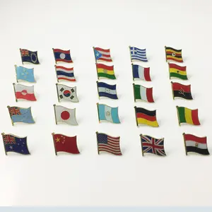 Cung cấp nhà máy huy hiệu trâm country flag lapel pin/mạ vàng cờ pin/quốc gia huy hiệu - Product Image 1
