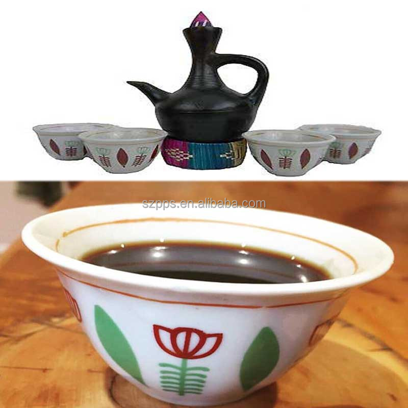 ジェベナ エチオピア コーヒーカップ 12個セット - 白の陶器製ティーセット