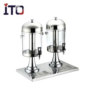 Commercial Stainless Steel Glass Water Dispenser with Tap / Beverage Container
